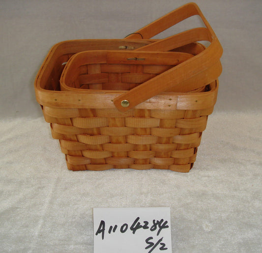 Wood Chip Hand Made Basket(A1104284 _S/2)