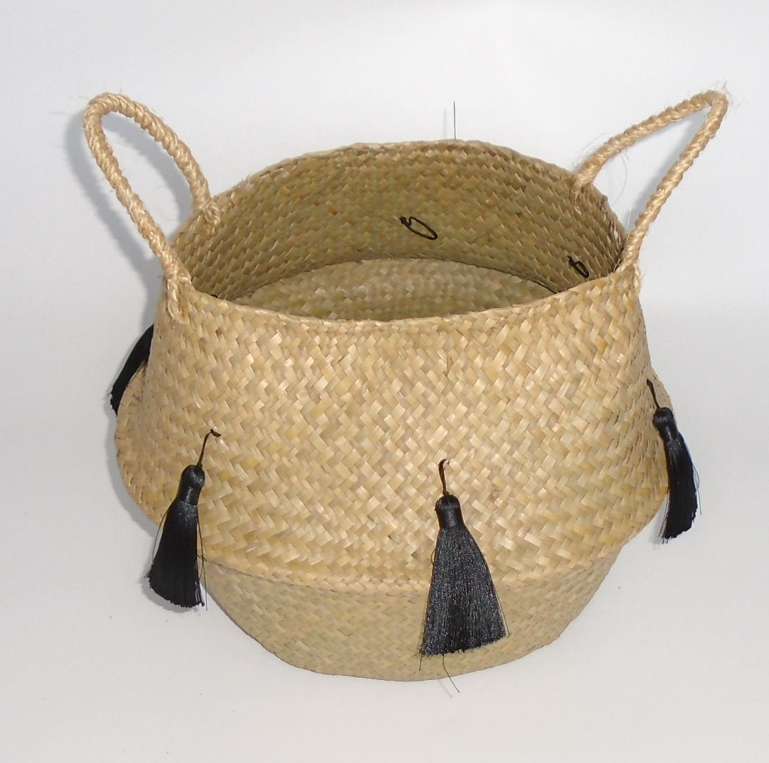 Seagrass Hand Made Basket (9652-3(1))